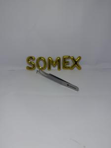 Pinzas de pestañas recubiertas de plata Pinzas de extensión de pestañas de agarre de diamante de alta calidad Extensión de pestañas postizas puntiagudas - Product Image 2