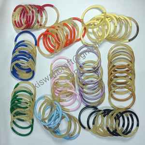 Mayorista Cuerno de búfalo natural y brazaletes de pulsera de resina con la mejor calidad al precio más bajo Exportación de artesanía Kiswah DE LA India - Product Image 1