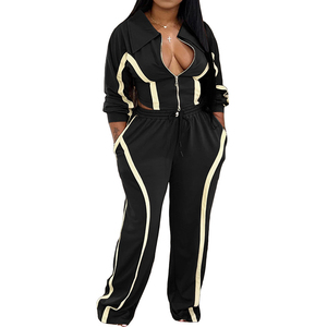 Conjunto Casual de 2 Piezas para Mujer, Chaqueta con Cierre y Pantalones Anchos de Estilo Informal, Ropa de Invierno para Mujer - Product Image 2