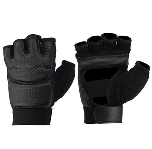 Protège-mains de boxe demi-doigts avec matériau PU respirant et fermeture auto-agrippante pour l'entraînement sportif unisexe de kickboxing - Product Image 3