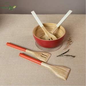 Elegante Juego de Espátulas de Cocina de Bambú - Donde la Artesanía se Une al Ritual Diario - Product Image 1