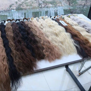 Meilleure vente en vrac Remy Hair Natural Wave Extensions 100% cheveux vierges Double noyade 100 grammes couleurs claires 18 pouces - Product Image 1