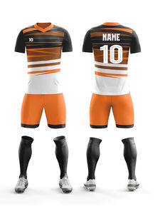 Ensemble d'uniformes d'équipe de football sublimés personnalisés Maillot de football Design Uniforme de football 100% polyester de haute qualité - Product Image 3