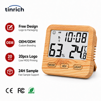 Digitales Thermometer Hygrometer LCD Innentemperatur- und Luftfeuchtigkeitsmesser mit Hintergrundbeleuchtung und Datumsanzeige für Hotel, Wohnzimmer, Geschenk