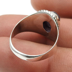 Nouvelle dernière mode Unique Design Tourmaline pierres précieuses femmes à la main bague en gros en vrac bijoux en gros argent pierres précieuses anneaux - Product Image 3