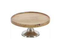 Présentoir à gâteaux à un étage en bois de luxe, design élégant, haute qualité, personnalisable, résistant au four, polyvalent pour desserts