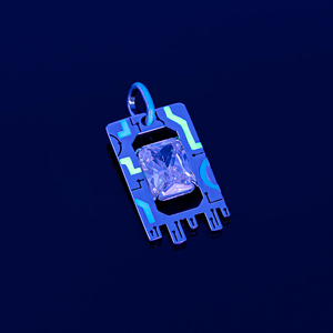 Collar con Colgante de Diamantes Estilo Hip Hop, Chapado en Oro, Aleación, Diseño Personalizado OEM ODM - Product Image 3