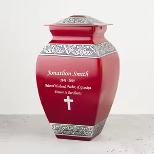 Urnes de cendres modernes Urnes de crémation en métal en aluminium Urne funéraire pour adultes pour garder les cendres humaines Bocaux de crémation commémoratifs de haute qualité - Product Image 4