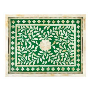 Bone Inlay <b>Trays</b>, Bone Inlay Serving <b>Tray</b>, Wood Bone Inlay Storage <b>Trays</b> <b>Decorative</b> <b>Trays</b> by crescent crafts - Product Image 5