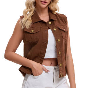 Gilet en jean pour femme de haute qualité, nouvelle collection 2026, vente en gros, taille personnalisée, facile à porter, respirant, séchage rapide - Product Image 4