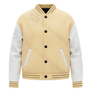 Chaquetas Universitarias Unisex Hechas a Medida con Mangas de Lana, Colección de Invierno Transpirable, Logotipo Frontal Personalizable - Product Image 2