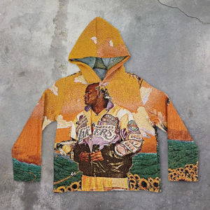 Fabricant personnalisé de vêtements en tapisserie Sweat à capuche en tapisserie tissée pour hommes Impression graphique Sweats à capuche pour hommes de haute qualité - Product Image 3