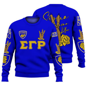เสื้อสเวตเชิ้ตคอกลม Sigma Gamma Rho รุ่น Elegant ปี 1922 สีน้ำเงินทอง ชุดนักศึกษาหญิงกรีก ผ้าฟลีซพรีเมียม สไตล์ฤดูหนาวสำหรับผู้หญิง - Product Image 3