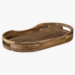 Wooden Round Serving <b>Tray</b> with Customizable Design for Kitchen Table Wedding <b>Parties</b>-Effortless Everyday Use - Product Image 6