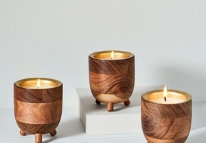 โถเทียนไม้มะม่วงสไตล์เทียนพร้อมฝาปิดหม้อขี้ผึ้งทองเหลืองกล่องเหล็กหรูหรา - Product Image 4