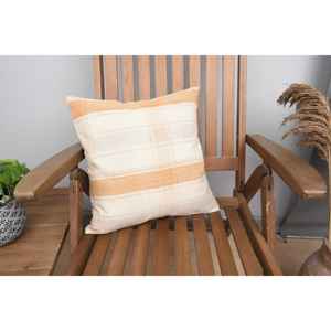 หมอนผ้าวูลลายสก็อตสีเบจ Ikat ขนาด16x16นิ้วดีไซน์ชนบทแบบพกพาสไตล์พรีเมี่ยมสำหรับรถยนต์วินเทจพิมพ์ลายดอกไม้และดาว - Product Image 1