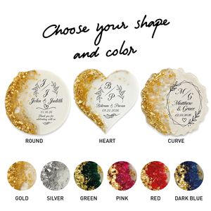 Aimants en résine personnalisables, cadeaux en époxy personnalisés, cadeaux de mariage, cadeaux de fête nuptiale, cadeaux de mariage en gros pour les invités - Product Image 6