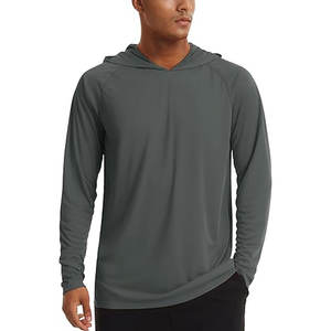 Sudadera con Capucha de Manga Larga para Hombre, con Cordón Ajustable, Transpirable, de Secado Rápido, Ecológica, de Poliéster/Algodón - Product Image 4