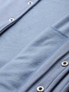 Veste universitaire bleue avec logo personnalisé de style moderne pour hommes blouson bombardier Letterman College veste universitaire d'hiver de baseball pour hommes - Product Image 5