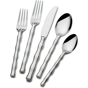 Vaisselle en argent de qualité supérieure, fournitures indiennes en gros, design personnalisé, cuillères, fourchettes, couteaux en métal, ensemble de couverts pour dîner - Product Image 5