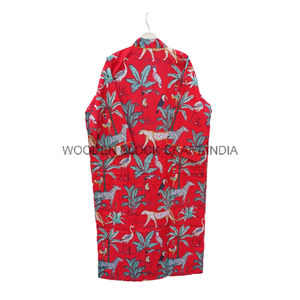 Everyday Comfort 100%Soft Cotton <b>Kimono</b> for Daily Wear V-neckline <b>kimono</b> with simple design & floral print for casual sleep wear - Product Image 6