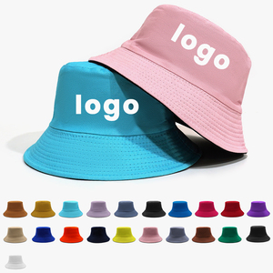 Gorra de pescador reversible de moda de algodón de color sólido personalizada sombrero de pescador con patrón de impresión bordado y sombreros de cubo con logotipo - Product Image 2