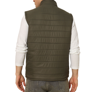 Men's Custom Logo New Design Breathable Quilted Puffer Vest - Hot Sale Sleeveless Down Jacket Warm Winter Style Wholesale - Product Image 2