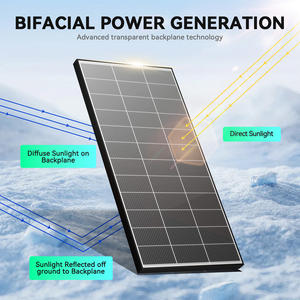 Panel Solar Rígido Bifacial de Media Celda de Alta Eficiencia de 200W con Marco Plateado para Uso Doméstico con Logotipo OEM y Garantía de 25 Años - Product Image 3