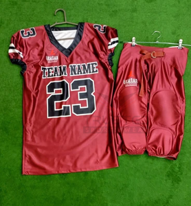 Uniforme de football américain pour adultes de haute qualité, léger, respirant, court, à séchage rapide, confortable, vêtements de sport, service OEM - Product Image 1