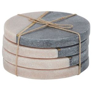 Offre Spéciale personnalisé marbre acacia en bois caboteur cadeaux de mariage pour boissons porte-gobelets pierre caboteur tapis et tampons Design moderne - Product Image 3