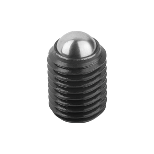 Vis à billes K0382 M10x1 sans tête, en acier, avec plongeur fileté noir pour composant de roulement à billes - Product Image 1