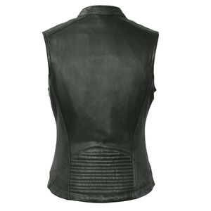 Chaleco Impermeable de Cuero Genuino para Mujer, Diseño Nuevo, al por Mayor, Cortavientos, Cuello en V, Informal, para Exteriores - Product Image 4