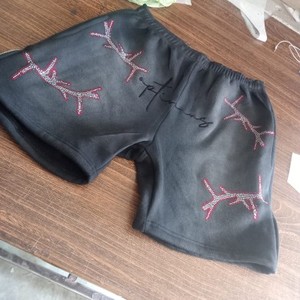 <b>Men's</b> Casual Shorts Set Custom Logo New Arrival Solid Color Breathable Quick Dry Design for Summer Rhinestone <b>Work</b> - Product Image 1