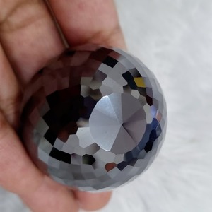 Bola de moissanita redonda negra de 43mm, cuentas facetadas, grado AAA, hermosa BOLA DE moissanita negra, fabricación de colgantes, joyería de Hip Hop - Product Image 4