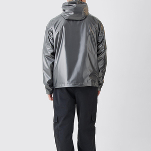 Conjunto de Chaqueta Cortavientos Metálica Plateada Personalizable, Corte Cuadrado, Diseño Elegante, Transpirable, de Nailon, Manga Larga, para Verano, Unisex - Product Image 5
