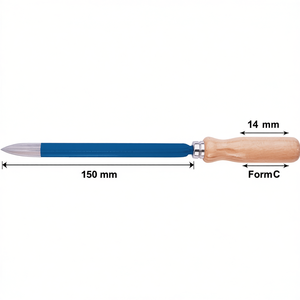Triangular Hollow Scraper with 150 mm Blade Length and 14 mm Form C Wooden Handle RENNSTEIG - Product Image 3