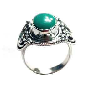 Christmas <b>Gift</b> Natural Turquoise 13x9mm Oval Gemstone 925 Silver Ring 6.01 Gms <b>Sleeping</b> Beauty Cabochon Silver Ethnic Jewellery - Product Image 2