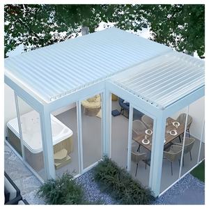 Système bioclimatique extérieur en gros, toit à lames, pergola en aluminium bioclimatique 5x3 <span class=keywords><strong>4x3</strong></span> 6x4, pergola en aluminium - Product Image 1