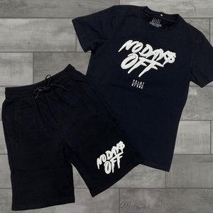 Nouveautés Ensemble short deux pièces vintage pour homme Veste coupe-vent 100% coton Survêtement en nylon à fermeture éclair imprimé brodé - Product Image 2