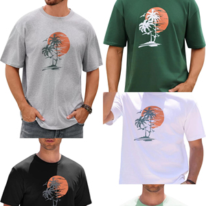 เสื้อยืดคอกลมแขนสั้นผ้าฝ้ายถักเนื้อเรียบสำหรับผู้ชาย ทรงปกติ น้ำหนัก 180 กรัม ผ้าแคนวาส ป้องกันขนร่วง แห้งเร็ว - Product Image 4