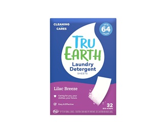 Feuilles de lessive sèche Tru Earth Lilac Breeze – 32 bandes - Product Image 1