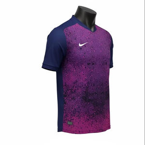 Camisetas de Fútbol de Secado Rápido con Cuello Alto y Estampado Digital para Adultos, Ropa Deportiva Transpirable de Poliéster y Elastano para Entrenamiento - Product Image 3