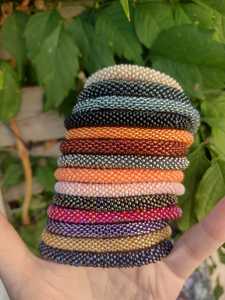 Vente flash, bijoux de mode exclusifs, fournisseur népalais, bracelets en perles de verre sur mesure, style religieux tendance, anniversaire - Product Image 5