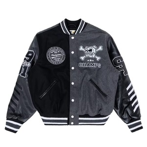 แจ็กเก็ตบอมเบอร์แจ็คเก็ตผ้าซาตินสำหรับผู้ชายและผู้หญิงเสื้อแจ็คเก็ตเบสบอลวิทยาลัยแฟชั่นใหม่ล่าสุดที่กำหนดเอง - Product Image 5