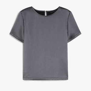 Vente en gros T-shirt à col rond en coton biologique pour femmes, impression personnalisée du logo, T-shirts unis pour filles pour femmes, service assuré par les OEM - Product Image 3
