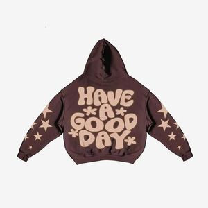 Venta al por mayor Unisex apilados chándales hombres sudaderas con capucha chándal para hombres tendencia personalizada Puff estampado acampanado chándal - Product Image 2