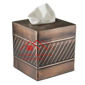 Bathroom Accessories Napkin Box Paper <b>Holder</b> Tissue <b>Holder</b> for Handmade Use <b>Hammered</b> Design Brass Tissue Box - Product Image 4