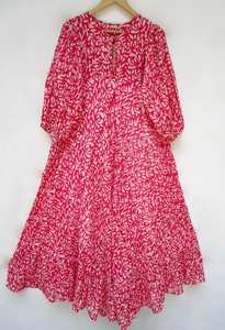 Trending Design Factory Price Wholesaler Premium Quality Long Sleeve Maxi Length Art Silk <b>Dress</b> Women Cotton <b>Dresses</b> items sets - Product Image 6