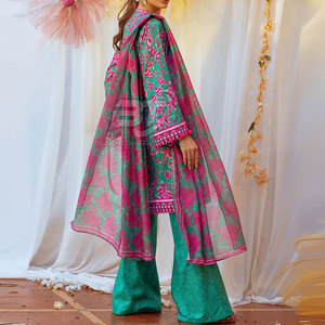 Conjunto de Vestido Tradicional para Mujer, Nuevo Diseño Personalizado Pakistaní Disponible, Traje Pakistaní de 3 Piezas - Product Image 3