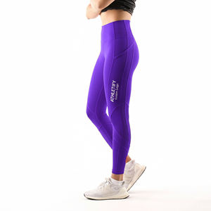 Leggings de yoga respirants taille élastique doux ultra léger résistant à la sueur et flexible pour les amateurs de fitness - Product Image 1